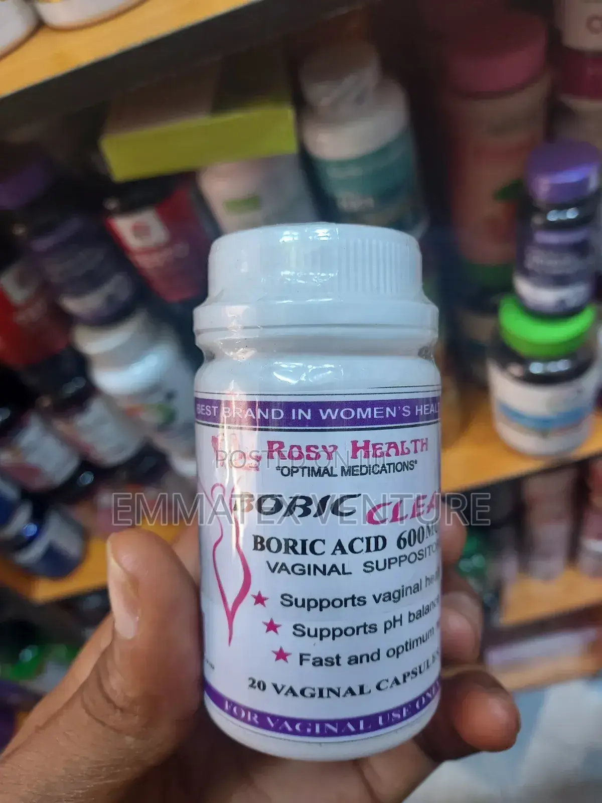 Boric ACID 600mg *20 Vaginal Capsules