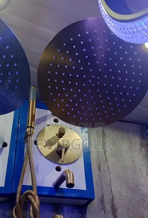 5 Ways Conduit Shower Mixer Gold