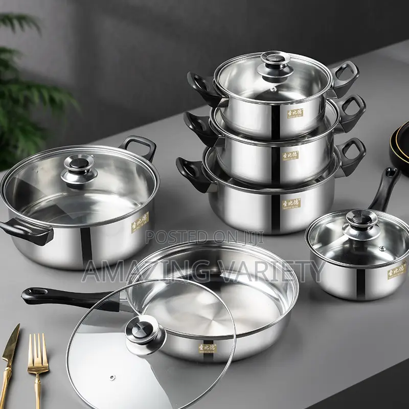 Stainless Steel Pot Sets With Frying Pan