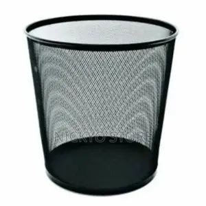 Big Black Wire Mesh Waste Basket