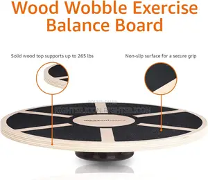 USA Amazon Basics Wood Wobble Balance Trainer Board