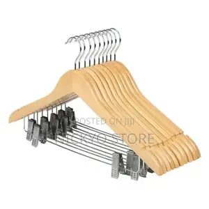 10pcs Wooden Hanger With Clip