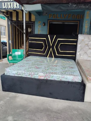 Bed Frame and Mattress 6x6ft Fully Padded