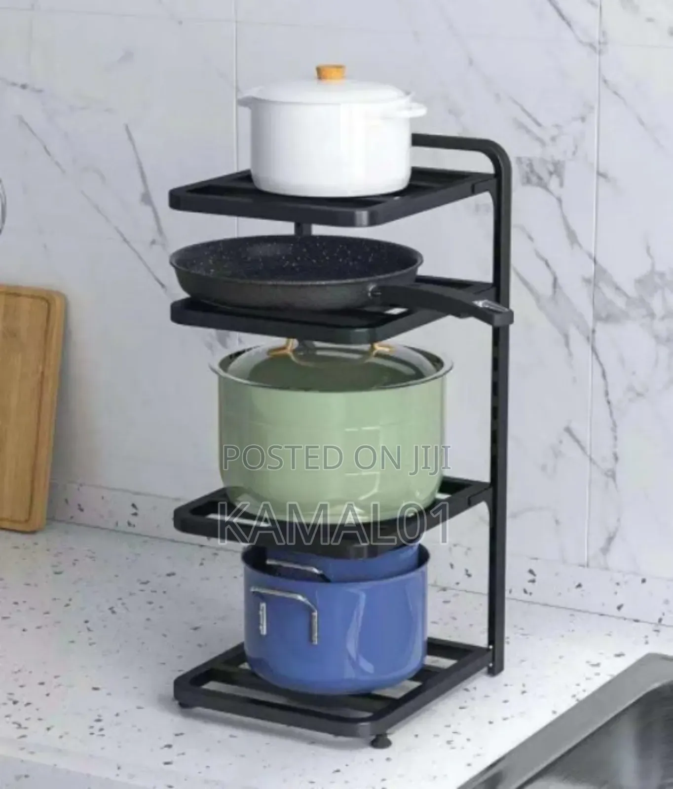Multipurpose Kitchen Pot Stand Organizer - 3 Layers