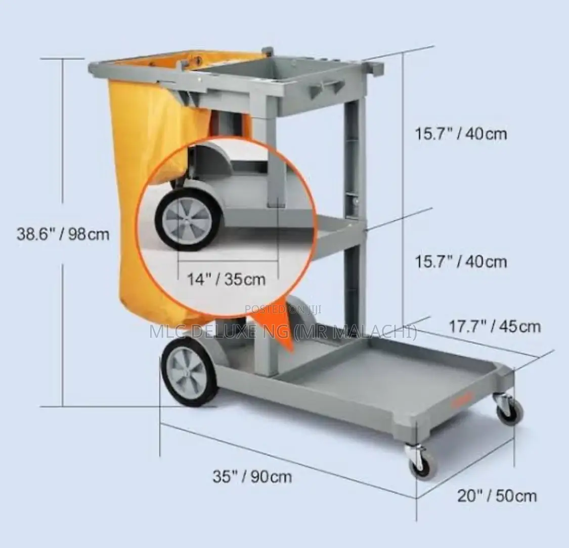 Hotel Cleaning Cart / Laundry Janitor Trolley (Multi Purpose