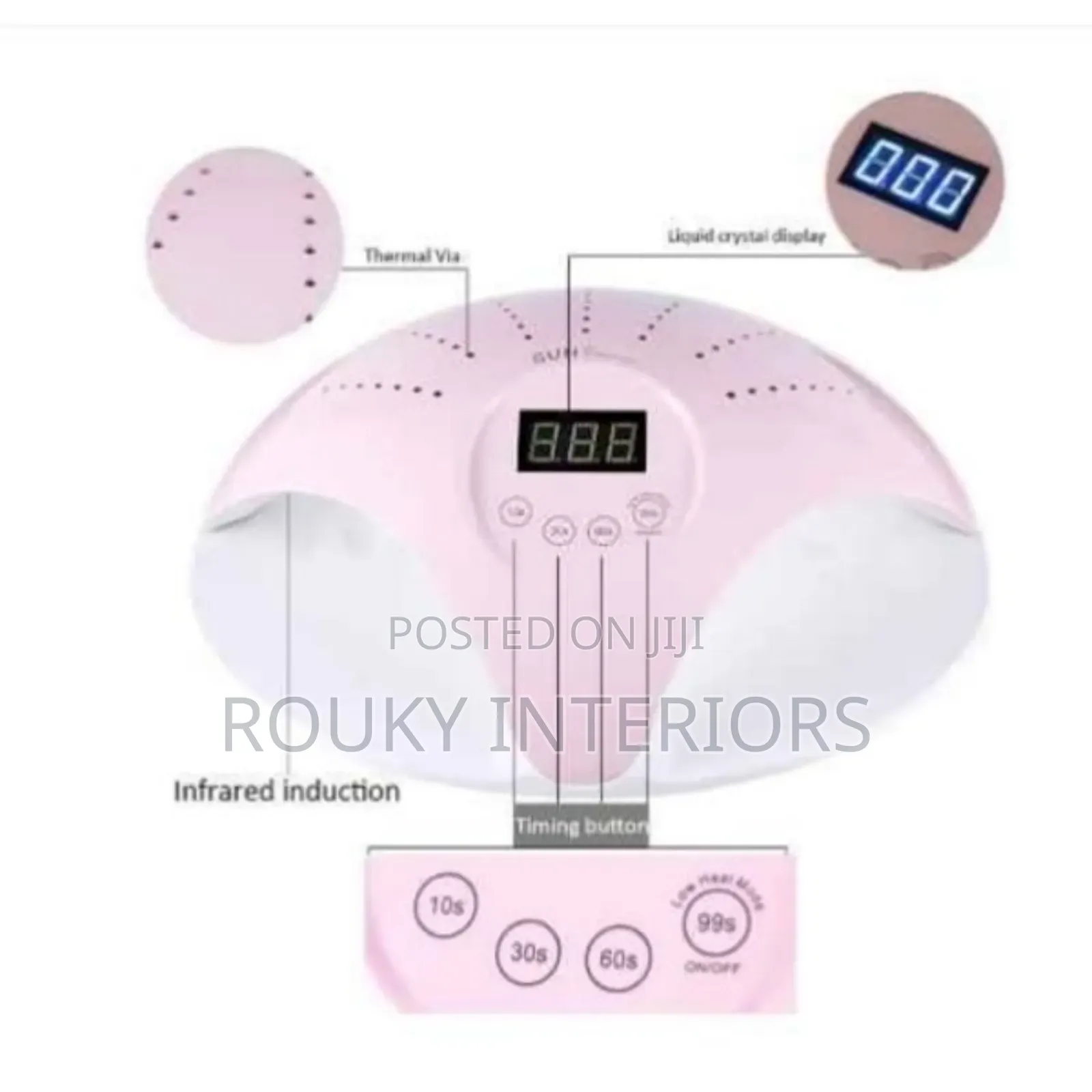 Two Hands Nail Dryer With LED Light