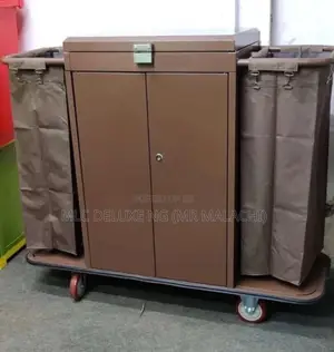 Brown Color Bag Hotel / Housekeeping Utility Cart (Laundry)