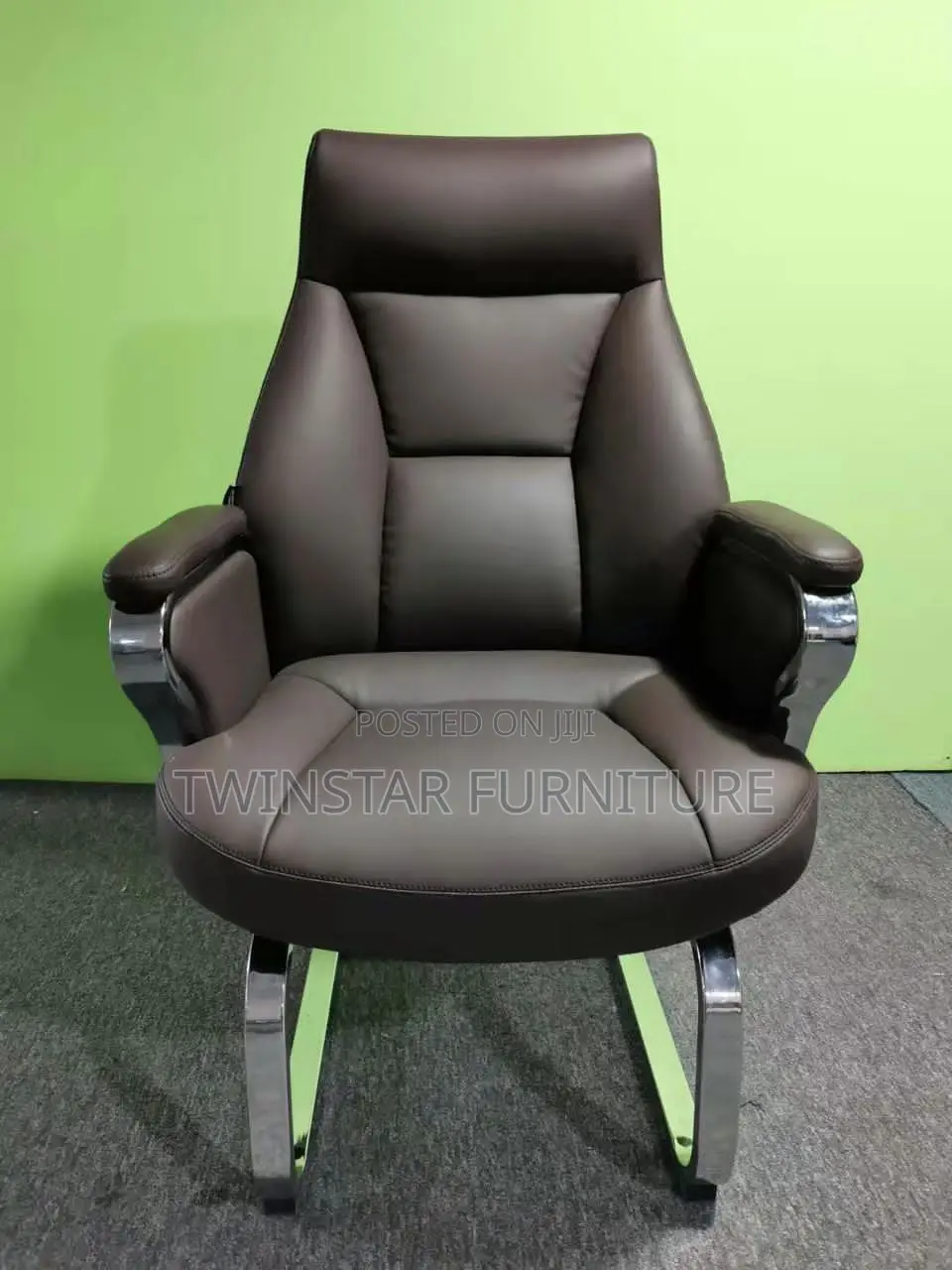 Modern Executive Office Leather Visitors Chair