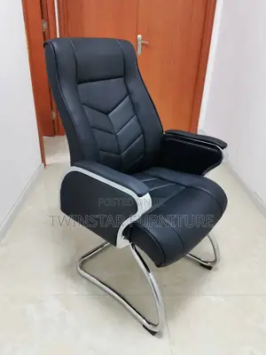 Modern Executive Office Leather Visitors Chair
