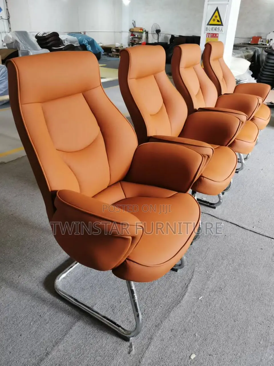 Modern Executive Office Leather Visitors Chair