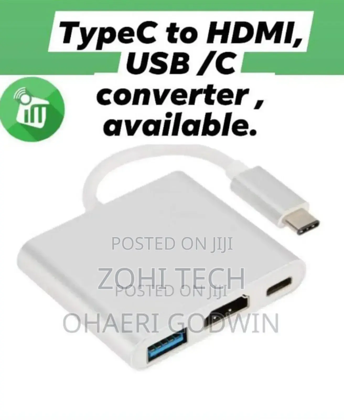 Type C to HDMI , USB Hub 3 in 1