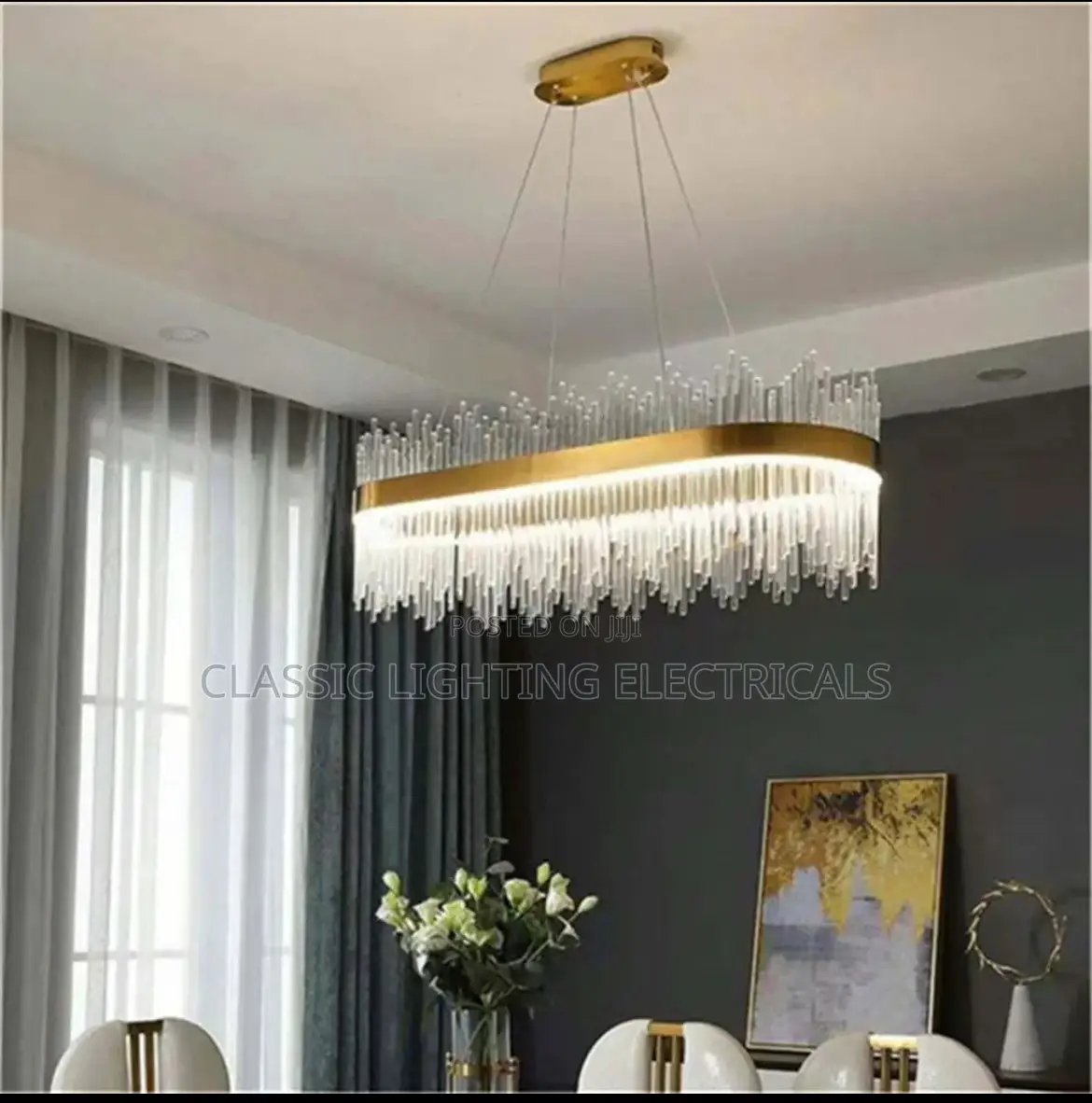 Modern Crystal Round Pendant Ceiling Lamp for Dining Room