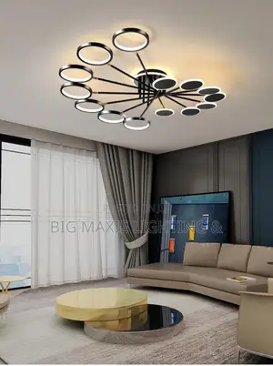 Modern 2024 Led Ceiling Chandelier Black