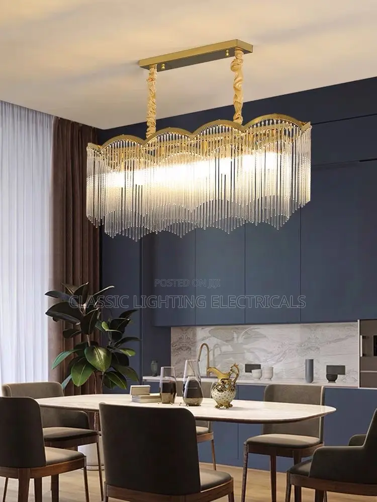 Waving Gold Modern Glass Ceiling Chandeliers New LED Light