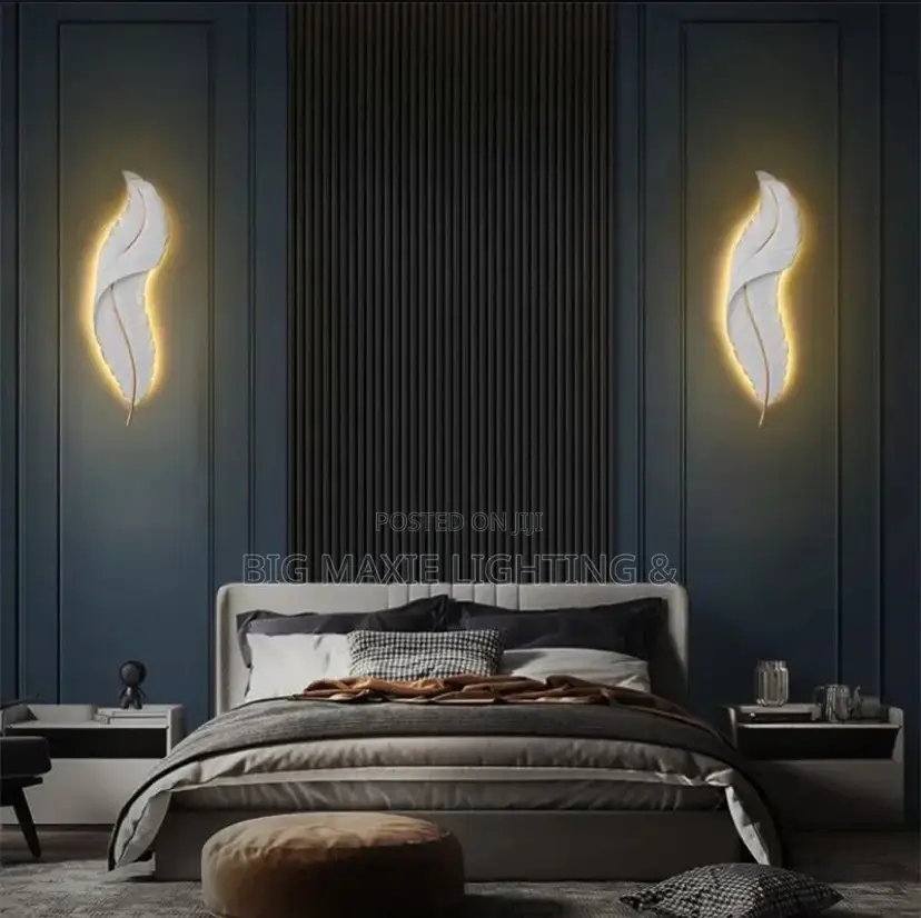 Modern Nordic Luxury Resin Walllight LED Feather Light