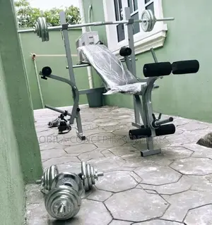 Muscle - Building Weight Lifting Bench With 50kg Set