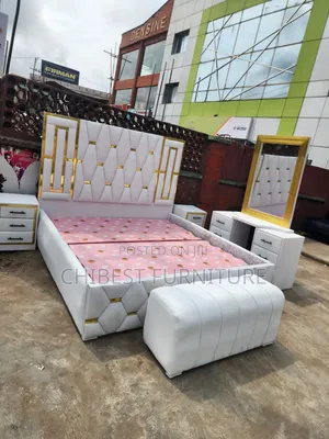 Quality 6by6 Complete Set of Leather Upholstery Padded Bed