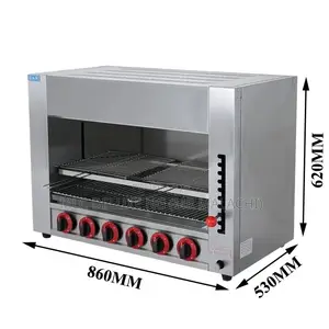 6 Burners Gas Salamander Kitchen Grill / Multi Purpose Grill