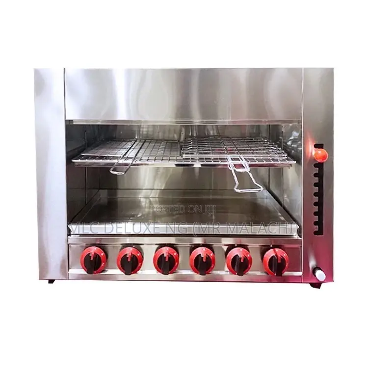 6 Burners Gas Salamander Kitchen Grill / Multi Purpose Grill