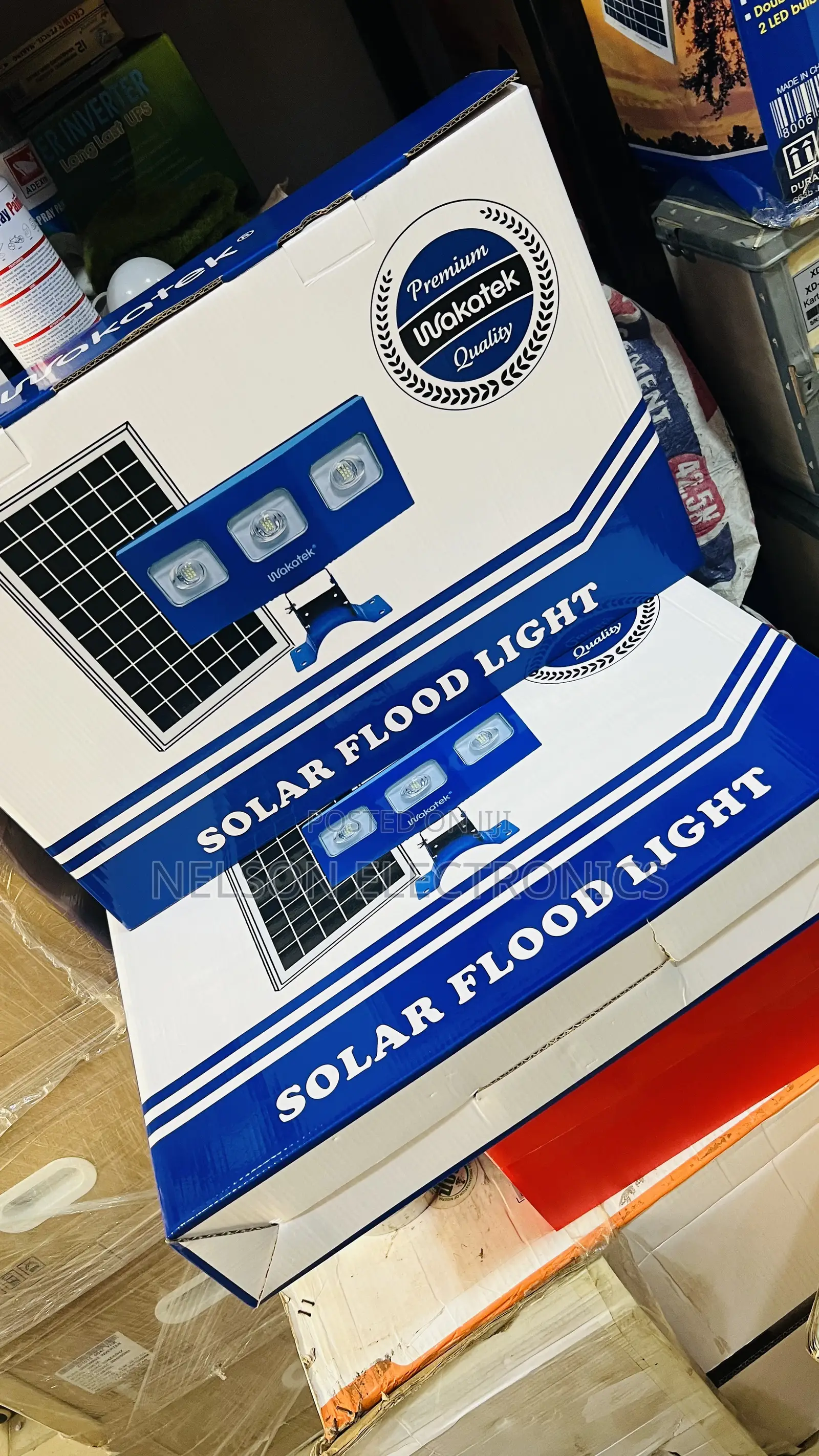 Wakatek 300watt All in Solar Flood Light With 2year Warrant