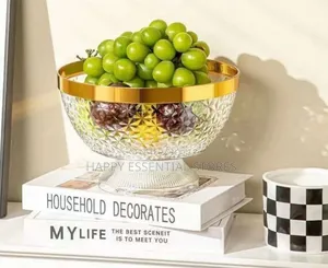 Light Luxury Fruit and Vegetable Bowl With Base Round Shape