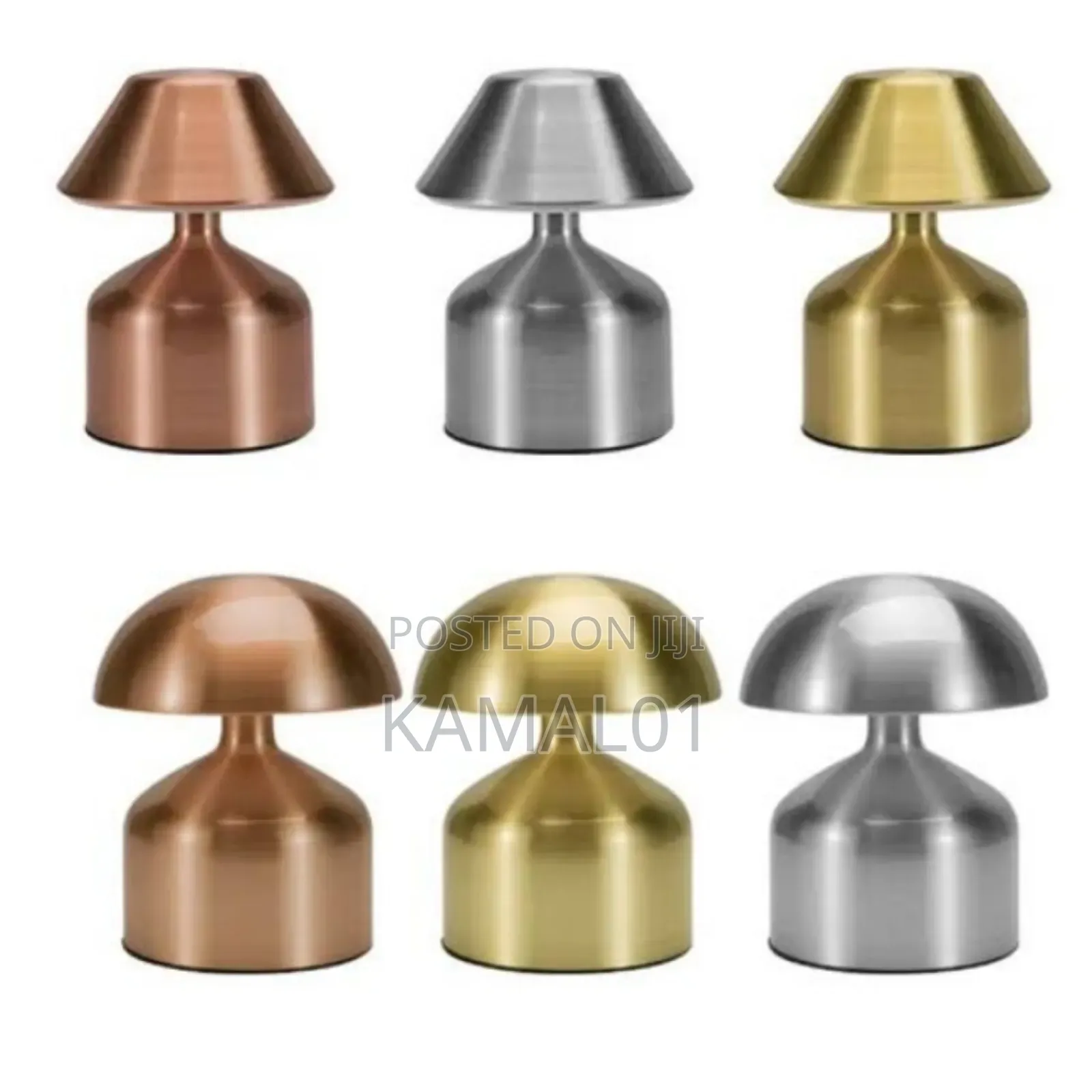 Portable Metal Table Lamp, Rechargeable Battery Desk Lamp