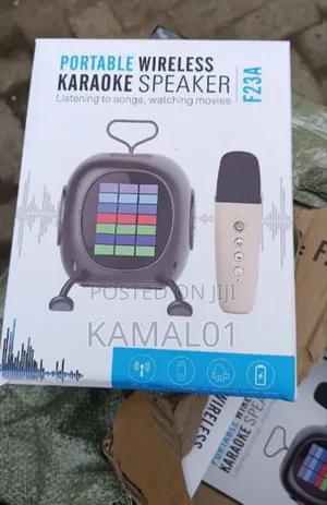 Rechargeable Karaoke Bluetooth Speaker With Colourful Light
