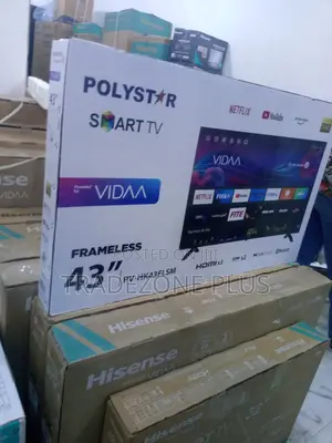 Vidaa Powered Polystar 43" Smart Frameless TV