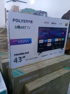 Vidaa Powered Polystar 43" Smart Frameless TV