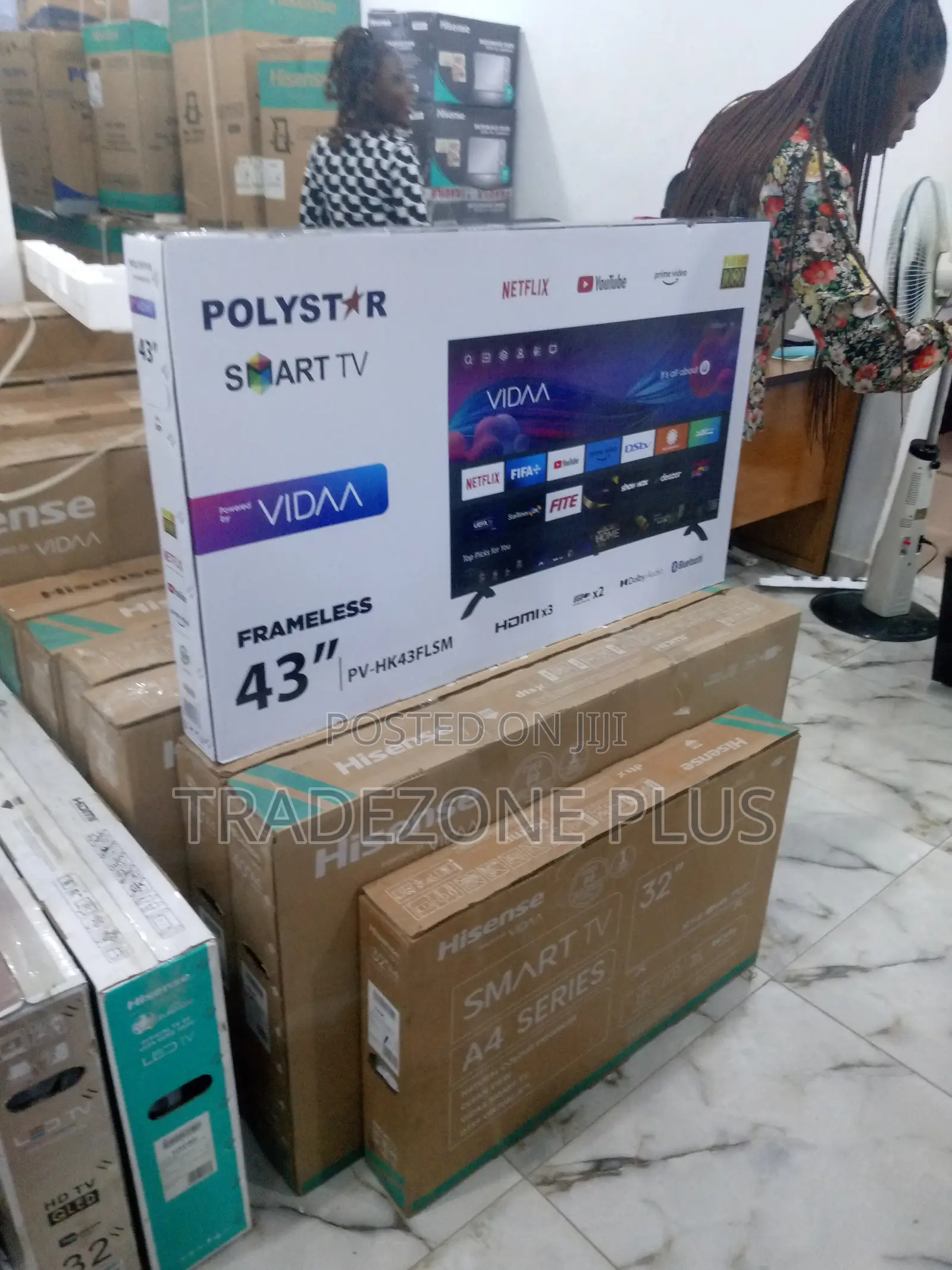 Polystar Android Smart Full HD TV Frameless