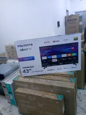 New Polystar 43" Smart Vidaa Full HD Frameless TV Pv-Hk43fls