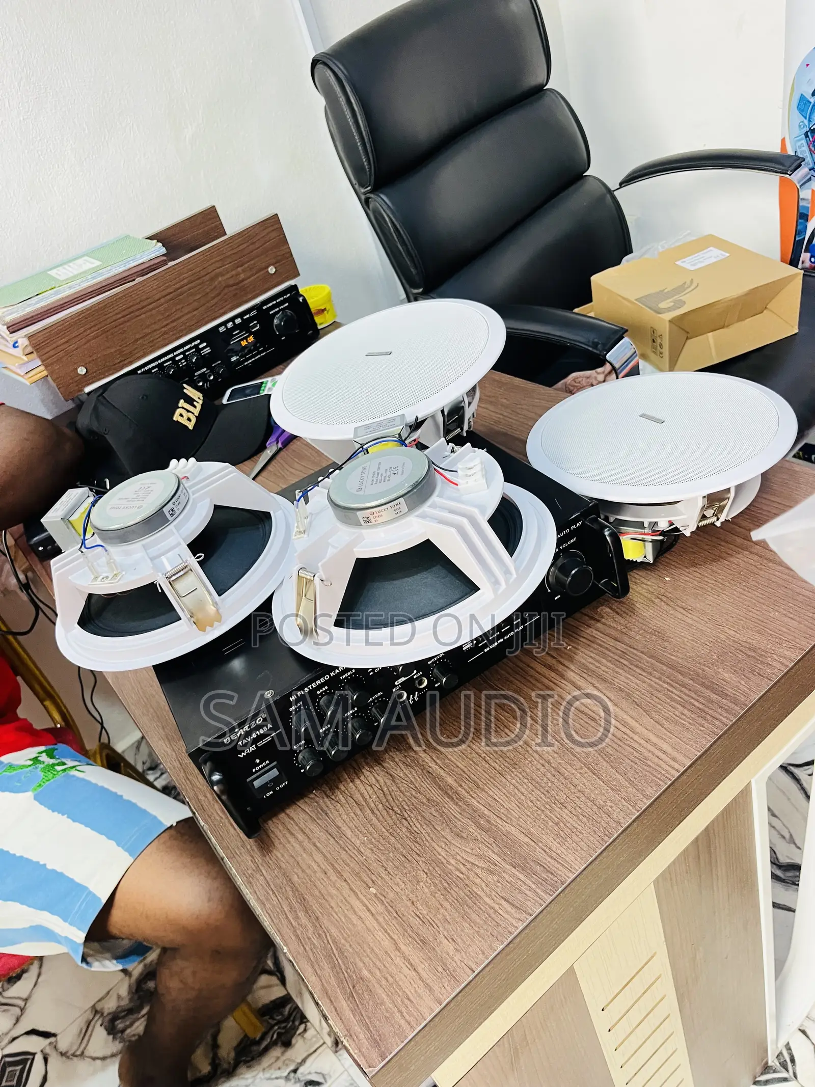 4 Ceiling Speaker With Amplifier