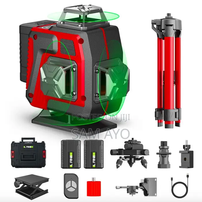 LFINE 16 Lines Laser Level Meter With Tripod Plastic Box