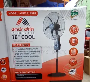 Andrakk 18inches Rechargeable Fan