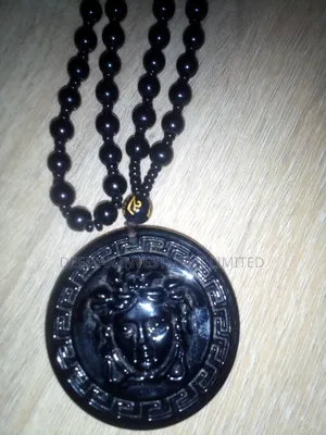 Black Beaded Versace Necklace