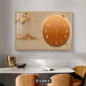 60*80cm Acrylic Stoned Wall Art and Clock