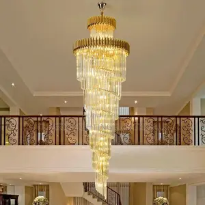 Post Modern Chandeliers, Gold Light Luxury Staircase Lights