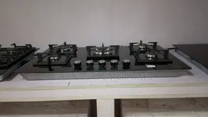 Omaha 5gas Burner, 90*60cm, Black Top Glass, Cast Iron Grid.