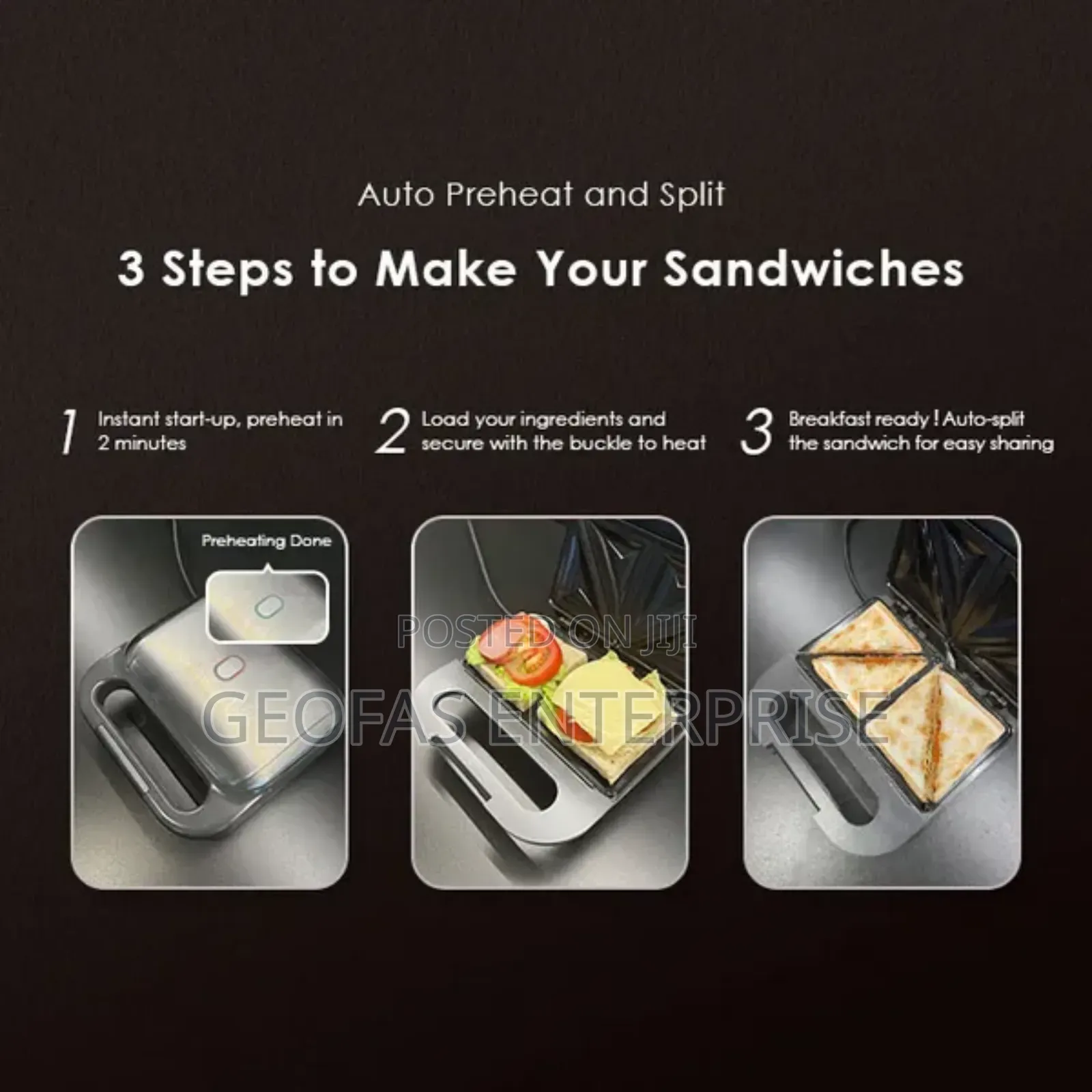 Oraimo Smartsandwichmaker 750W Sandwich Maker