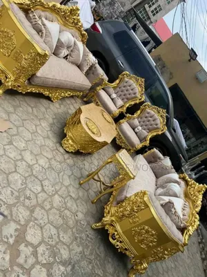 Set of the Complete Set of Turkish Royal Fabric Sofa Chair