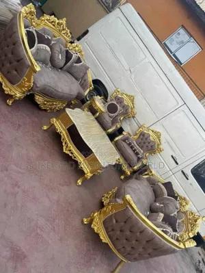 Set of High Quality Turkish Royal Fabric Sofa Chair Complet
