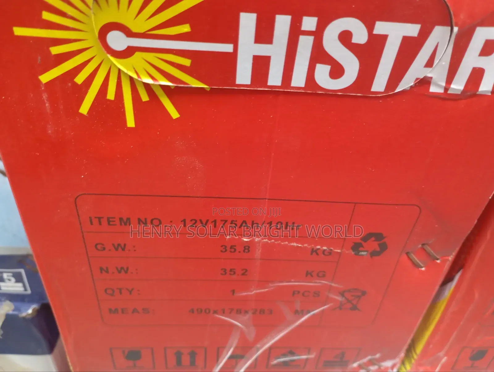 12v 175ah Hi Star Gel Battery