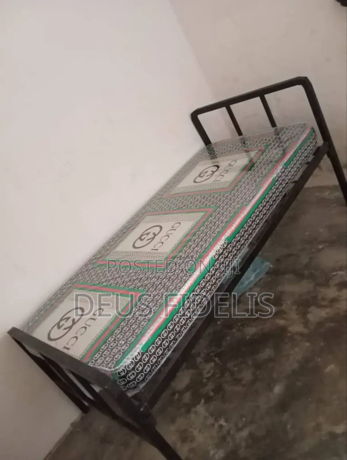 Metal Single Bed With Mattress