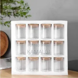 Airtight Spices Container With Stickers and Pen - 12pcs.