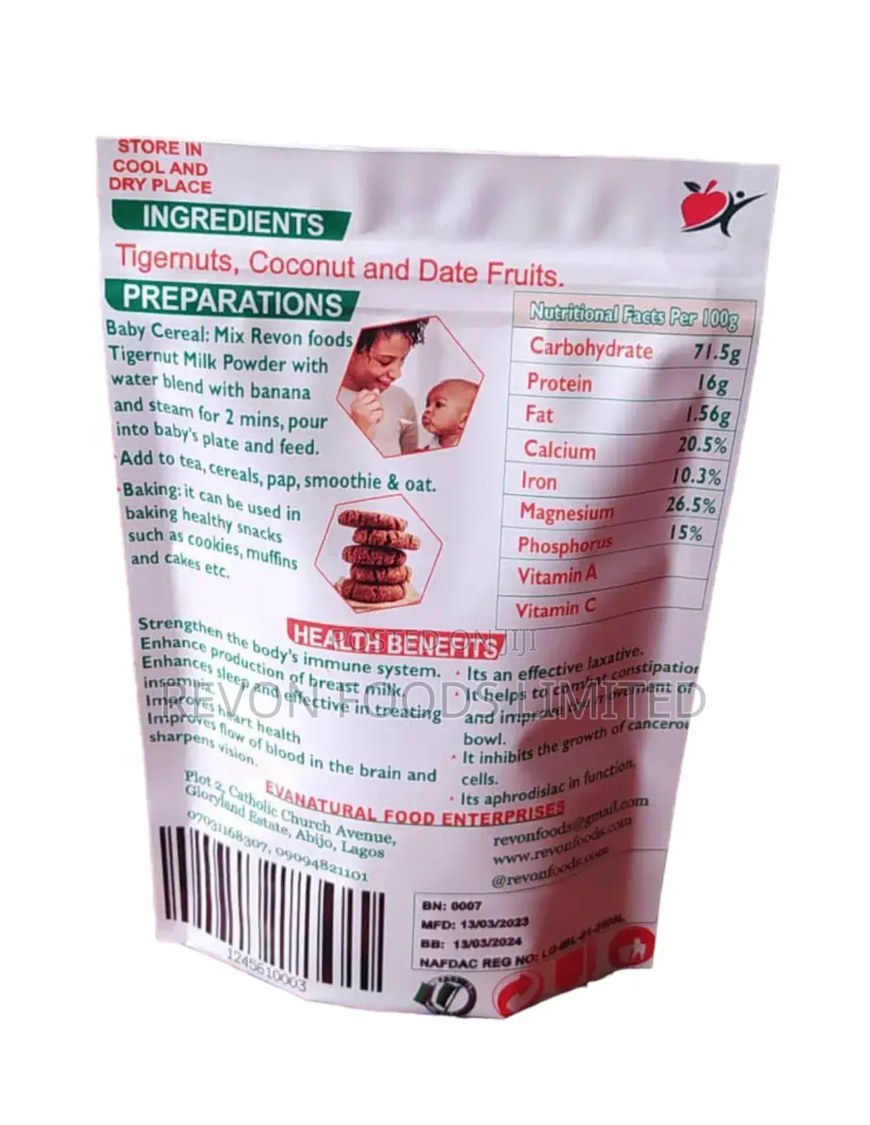 Revon Tigernut Milk Powder