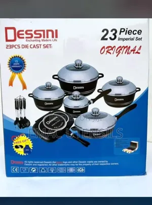 23pcs Dessini Home,Hotel,Resturant Non Stick Cookware Set