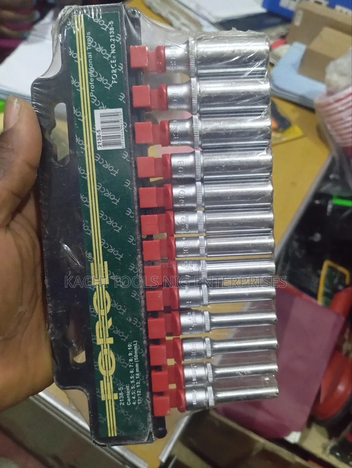 3/8 Long Socket Set 4m to 14m