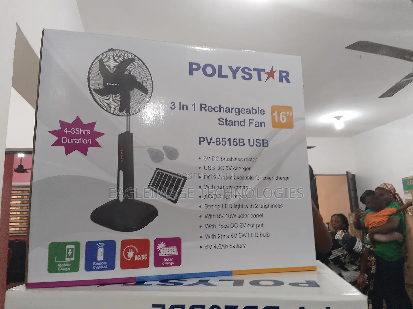 Super Cool Rechargeable Standing Fan