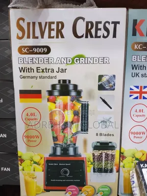 Silver Crest 2 in 1, 9000watts Grinder Blender 4L Cup