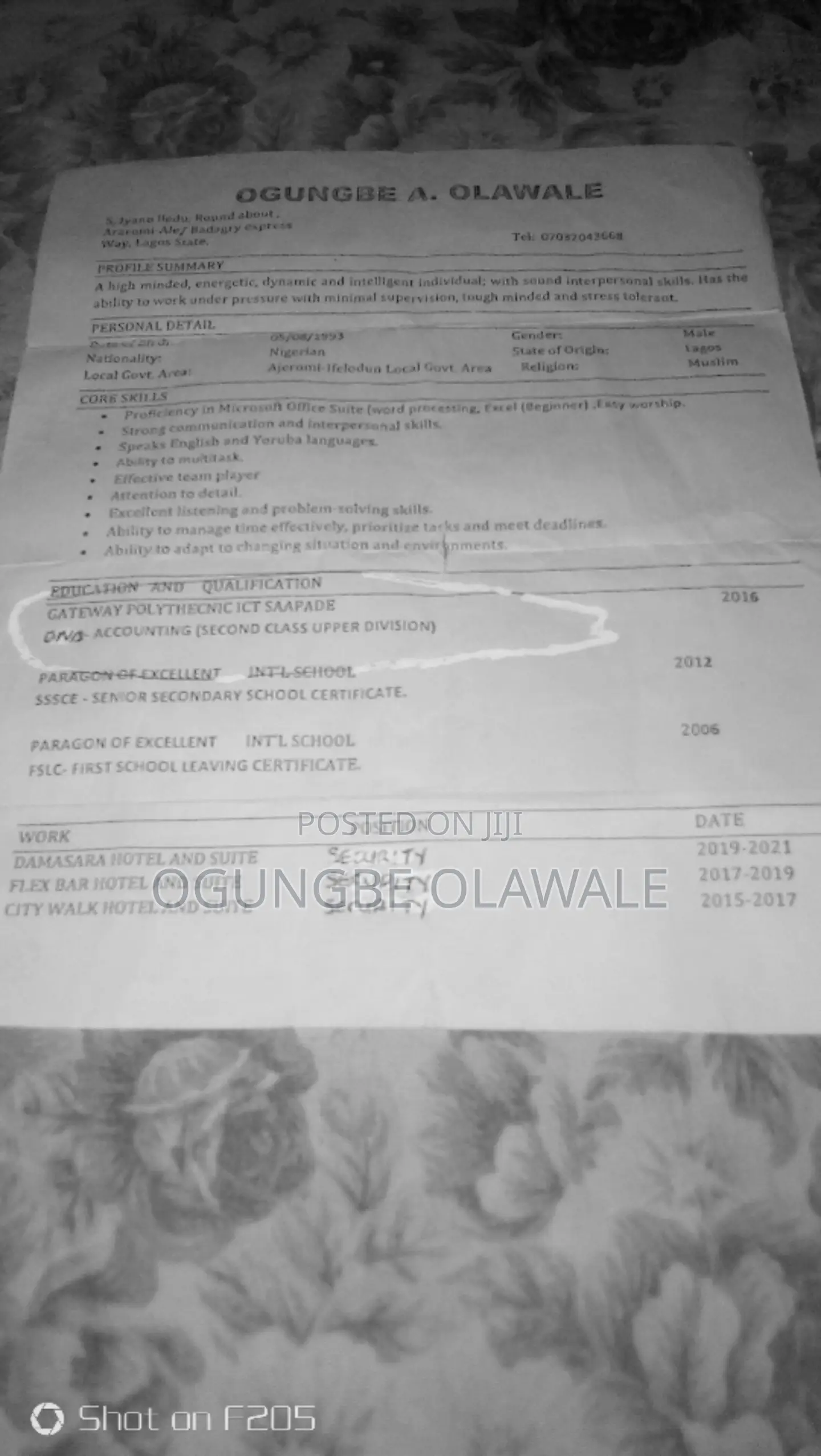 Security CV